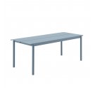 Stół ogrodowy LINEAR STEEL 200 x 75 cm MUUTO - pale blue/metal