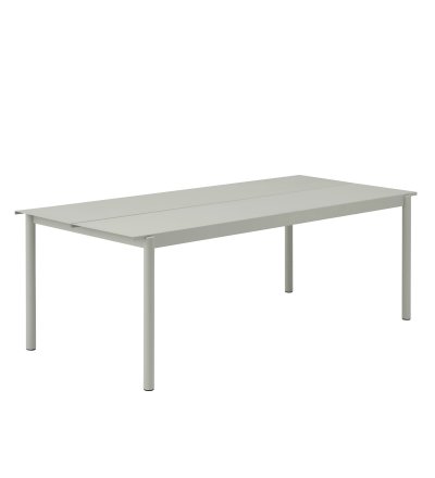 Stół ogrodowy LINEAR STEEL 220 x 90 cm MUUTO - grey/metal