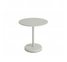 Stolik kawiarniany LINEAR STEEL CAFÉ TABLE Ø70 cm MUUTO - wys. 73 cm, grey/metal, na zewnątrz