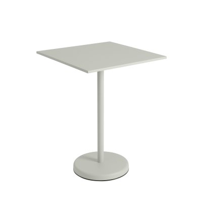 Stolik kawiarniany LINEAR STEEL CAFÉ TABLE 70 x 70 cm MUUTO - wys. 95 cm, grey/metal, na zewnątrz