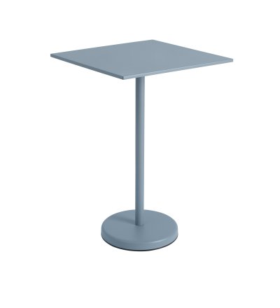 Stolik kawiarniany LINEAR STEEL CAFÉ TABLE 70 x 70 cm MUUTO - wys. 105 cm, pale blue/metal, na zewnątrz