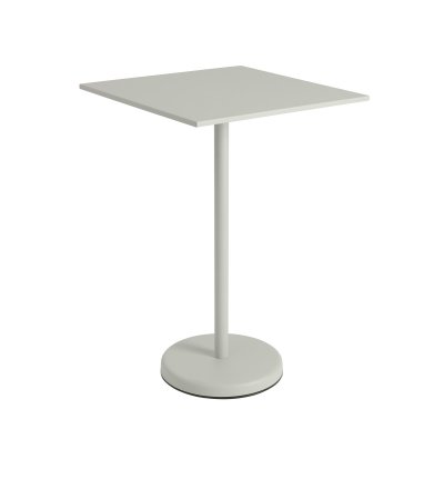 Stolik kawiarniany LINEAR STEEL CAFÉ TABLE 70 x 70 cm MUUTO - wys. 105 cm, grey/metal, na zewnątrz