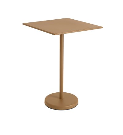 Stolik kawiarniany LINEAR STEEL CAFÉ TABLE 70 x 70 cm MUUTO - wys. 105 cm, burnt orange/metal, na zewnątrz