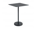Stolik kawiarniany LINEAR STEEL CAFÉ TABLE 70 x 70 cm MUUTO - wys. 105 cm, black/metal, na zewnątrz
