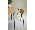 Krzesło tapicerowane Curious oak UMAGE - sugar brown, czarne nogi