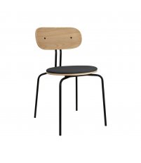 Krzesło tapicerowane Curious oak UMAGE - shadow, czarne nogi