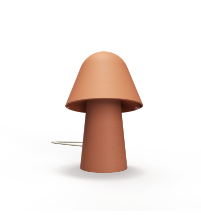 Lampa stołowa Okina Pott - czerwona (ciemna terakota)