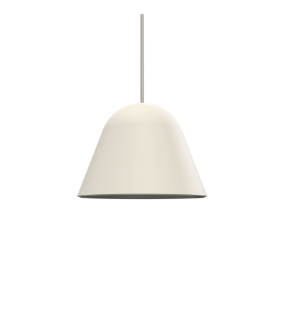 Lampa wisząca Okina Pott - biała, przewód w jutowym oplocie