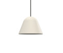Lampa wisząca Okina Pott - biała, przewód w czarnym oplocie