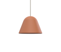 Lampa wisząca Okina Pott - czerwona (ciemna terakota), przewód w jutowym oplocie