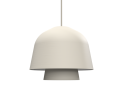 Lampa wisząca Okina Pott - podwójna biała, przewód w jutowym oplocie