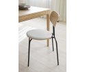 Krzesło tapicerowane Curious oak UMAGE - summer shine, czarne nogi