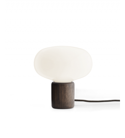 Lampa stołowa Karl-Johan New Works - przydymiony dąb, białe szkło