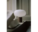 Lampa stołowa Karl-Johan New Works - przydymiony dąb, białe szkło