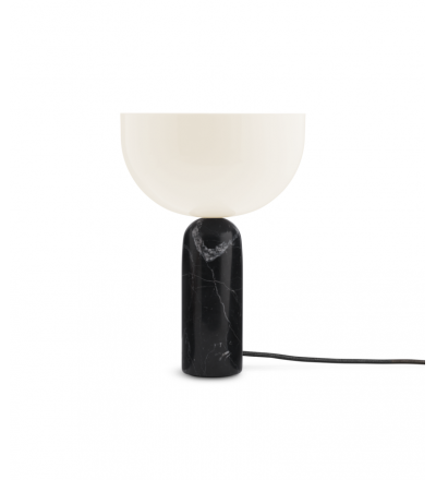 Lampa stołowa Kizu New Works - mała, czarny marmur i biały akryl