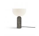 Lampa stołowa Kizu New Works - mała, marmur Gris du Marais i biały akryl