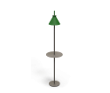 Lampa podłogowa Totana Pott - Ø20, zielona, wersja ze stolikiem