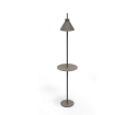 Lampa podłogowa Totana Pott - Ø20, ciemnoszara, wersja ze stolikiem