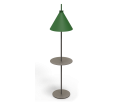 Lampa podłogowa Totana Pott - Ø35, zielona, wersja ze stolikiem