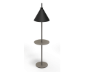 Lampa podłogowa Totana Pott - Ø35, czarna, wersja ze stolikiem
