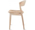 Krzesło tapicerowane SM827 Skovby- olejowana na biało lita dębina, plecione siedzisko