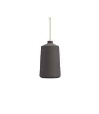 Lampa wisząca Flame14 Pott - ciemnoszara/ jutowy kabel
