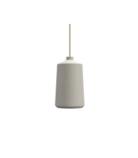 Lampa wisząca Flame14 Pott - biała/ jutowy kabel
