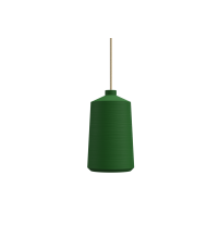 Lampa wisząca Flame14 Pott - zielona/ jutowy kabel