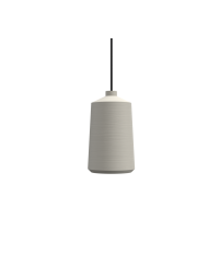 Lampa wisząca Flame14 Pott - biała/ czarny kabel