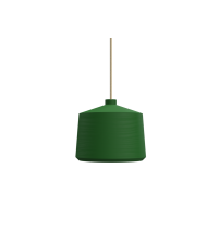 Lampa wisząca Flame21 Pott - zielona/ jutowy kabel