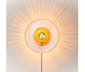Kinkiet/ plafon New Wave z Eyeball Design By Us - Ø 26 cm, zaróżowione szkło, złota krawędź, złota podstawa