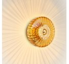Kinkiet/ plafon New Wave z Eyeball Design By Us - Ø 26 cm, bursztynowe szkło, złota krawędź, złota podstawa