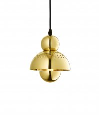 Lampa wisząca Wanted XS Design By Us - Ø 15 cm, perforowany złoty klosz