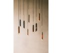 Lampa wisząca Marble Art Design By Us - brązowy marmur/ złote zawieszenie