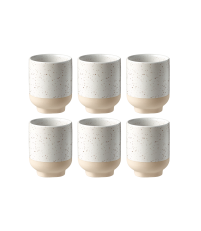 Kubek Forma Mug Bolia - zestaw 6 biało-piaskowych szt., Ø8 cm x H9,5 cm
