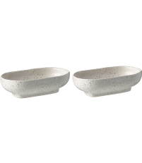 Miska Forma Bowl Oval Bolia - zestaw 2 białych szt., 14x8 cm