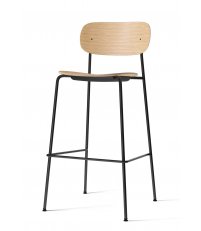 Hoker Co Bar Chair Audo Copenhagen (dawniej Menu) - naturalny dąb/ czarna podstawa