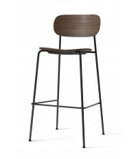 Hoker Co Bar Chair Audo Copenhagen (dawniej Menu) - dąb bejcowany na ciemno/ czarna podstawa