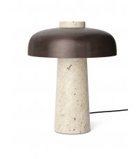 Lampa stołowa Reverse Audo Copenhagen (dawniej Menu) - beż/ brązowiony mosiądz