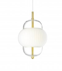 Lampa wisząca Shahin Design By Us - Ø 23 cm, mleczne szkło