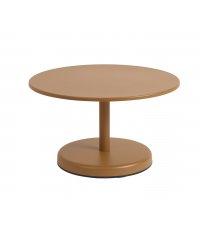 Stolik kawowy LINEAR STEEL COFFEE TABLE MUUTO - Ø 70 cm, wys. 40 cm, Burnt Orange/metal, na zewnątrz