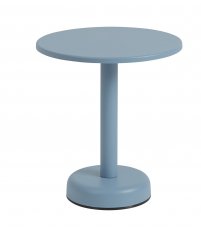 Stolik kawowy LINEAR STEEL COFFEE TABLE MUUTO - Ø 42 cm, wys. 47 cm, Pale Blue/metal, na zewnątrz