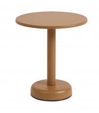 Stolik kawowy LINEAR STEEL COFFEE TABLE MUUTO - Ø 42 cm, wys. 47 cm, antracytowy czarny/metal, na zewnątrz