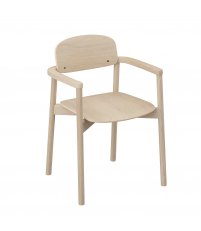 Krzesło jadalniane SM842 Skovby- dębowy fornir olejowany na biało (nogi lita dębina)