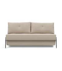 Sofa rozkładana Cubed 160 Alu Innovation Living - tkanina 612 Blida Sand Grey
