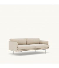 OUTLET Sofa 2-osobowa OUTLINE MUUTO - aluminiowa podstawa, tapicerka Ecriture 210