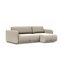 Sofa rozkładana Vogan z szezlongiem Innovation Living - tkanina 539 Bouclé Beige