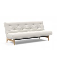 Sofa rozkładana Aslak 120 Soft Spring Mattress Innovation Living - tkanina 574 Vivus Dusty Off White