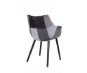Krzesło tapicerowane Eleven / Twelve Patchwork Grey Zuiver