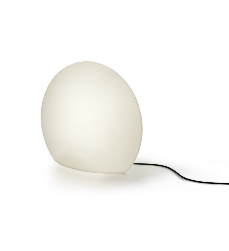 Nowoczesna lampa ogrodowa EGGO Authentics - Ø 55 cm, biała
